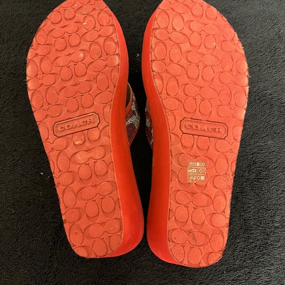 Coach Shoes Coach Womens Red Jolene Wedge Sandal Poshmark